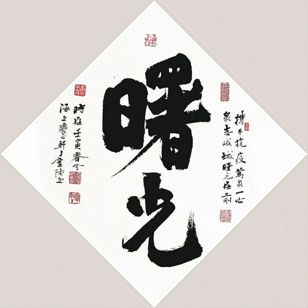 ▲卢俊书法《曙光》