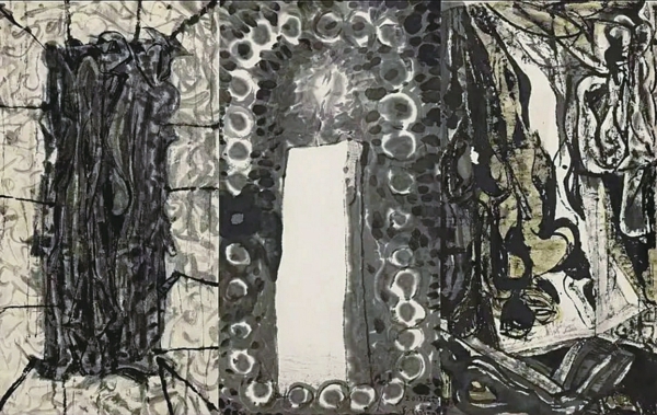 纸本水墨《无字碑》1991-2015年