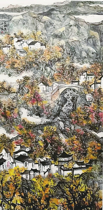 国画《家乡美》