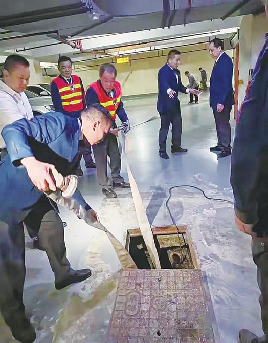 湖南街道确保排水设施畅通